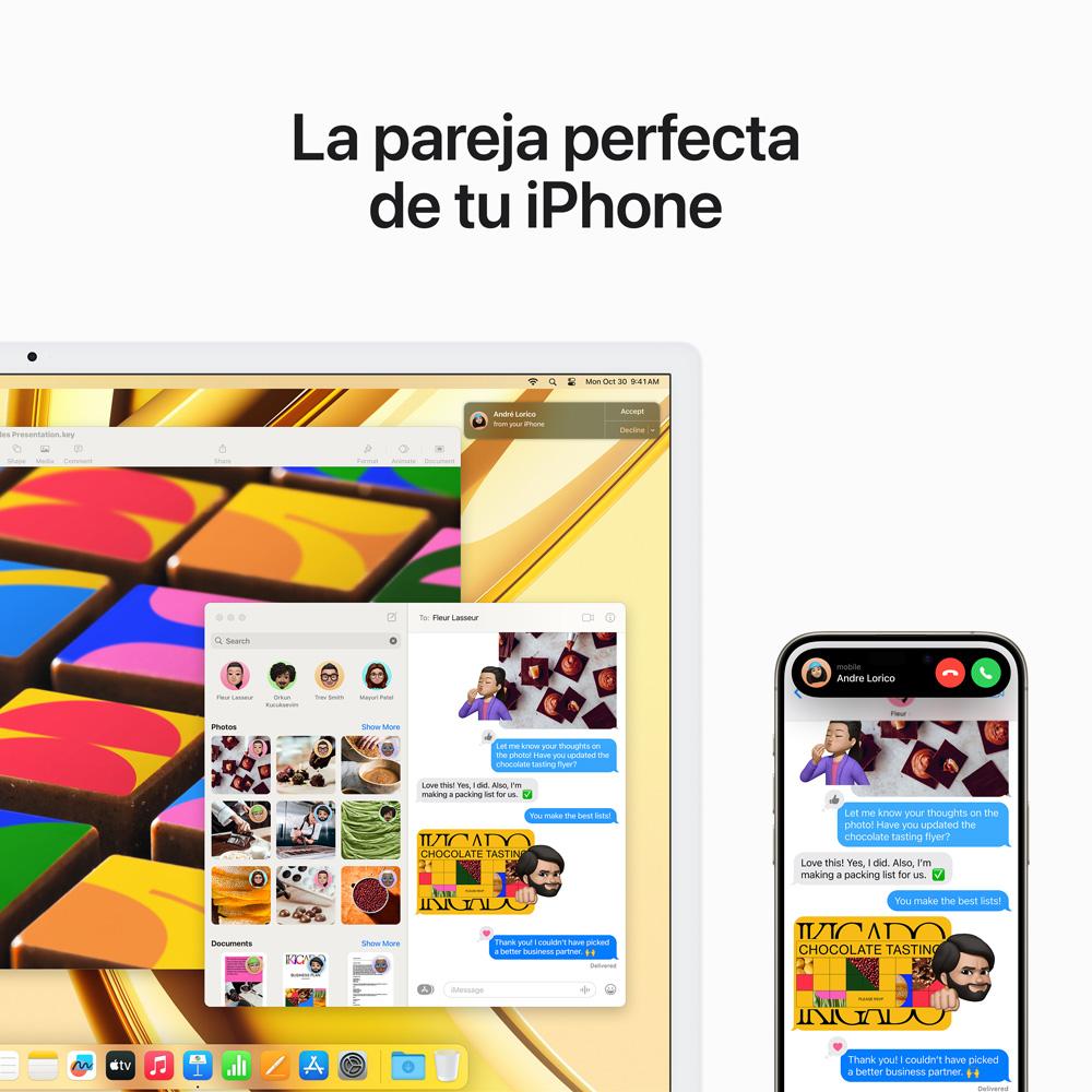 iMac con pantalla Retina 4,5K de 24 pulgadas Chip M3 de Apple con CPU de 8 núcleos y GPU de 10 núcleos 8GB Plata 512 GB