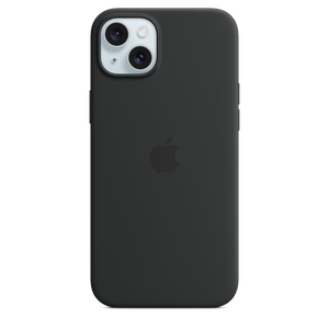Funda de silicón con MagSafe para el iPhone 15 Plus - Negro