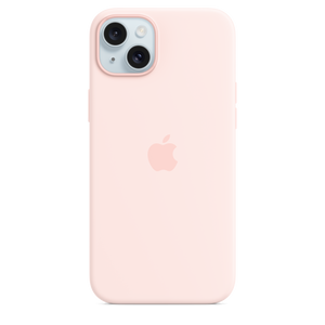 Funda de silicón con MagSafe para el iPhone 15 Plus - Rosa claro