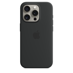 Funda de silicón con MagSafe para el iPhone 15 Pro - Negro