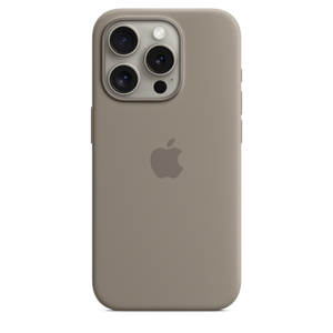 Funda de silicón con MagSafe para el iPhone 15 Pro - Color arcilla