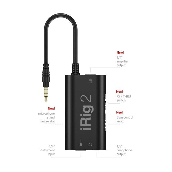 Adaptador IRIG2 Ik Multimedia Guitar Interface Negro