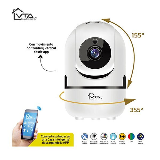 Cámara Inteligente IP Full-HD 1080P Movimiento y Audio Doble Vía