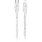Cable Belkin USB-C a Lightning - 1.2M - DuraTek Plus Carga Rápida - Blanco